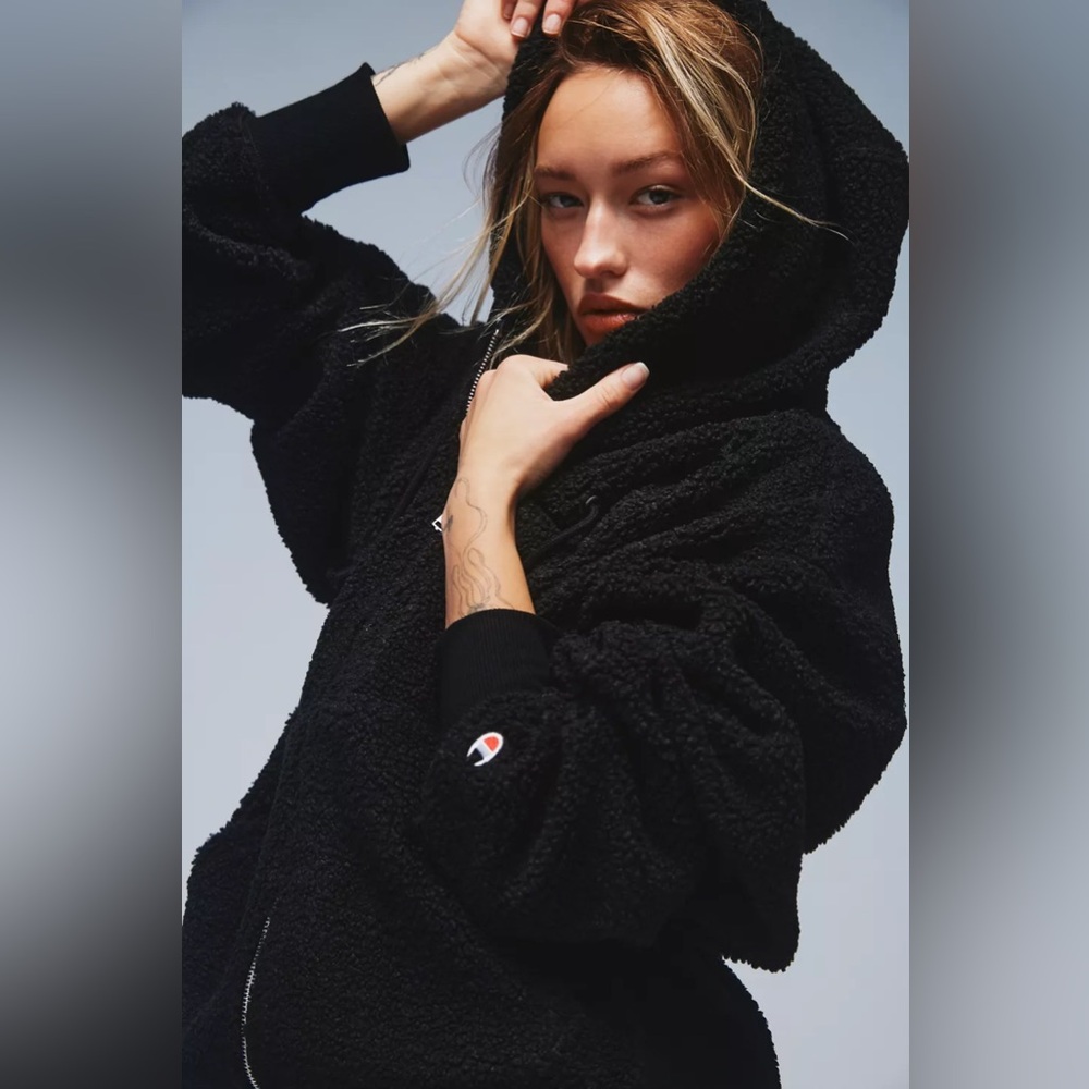Champion Teddy Fleece full zip Hoodie Sweatshirt